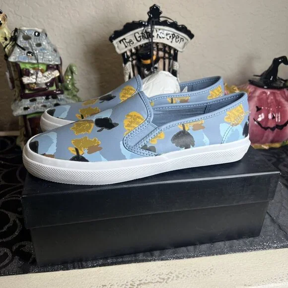 Coach Chrissy Floral Cornflower Leather Slip on Sneakers Size 7.5M - Picture 3 of 11